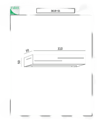 Fabas Luce LED-vegglampe Banny, hvit