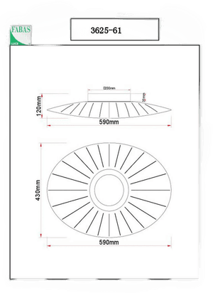 Fabas Luce Taklampe Vela, dimbar