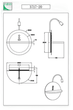 Fabas Luce LED-leselampe Dual