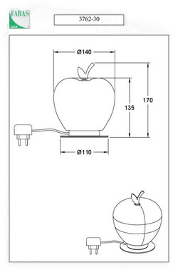 Wendy LED-bordlampe, Fabas Luce