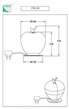 Fabas Luce Wendy LED-bordlampe, grønn/messing