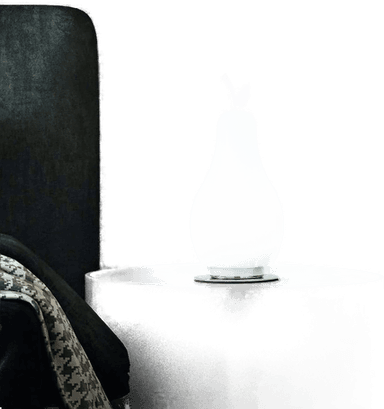 Fabas Luce Wilma LED-bordlampe, messing/hvit