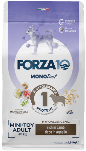 Forza10 Diet Dog Mini & Toy Lam og Ris 1,5 kg