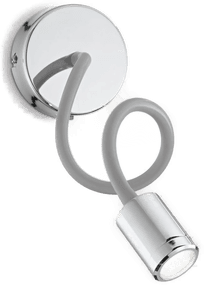 Ideallux LED-vegglampe Focus 1, krom