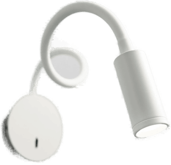 Ideallux LED-vegglampe Focus 2, hvit