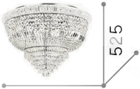 Ideallux taklampe Dubai, Ø 78 cm