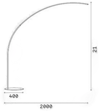 Ideallux LED-gulvlampe Comet svart