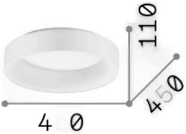 Ideallux Ziggy taklampe, svart, Ø 45 cm