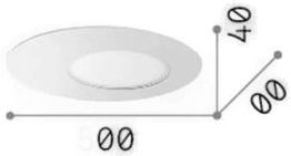 Ideallux Iride taklampe, hvit, Ø 50 cm