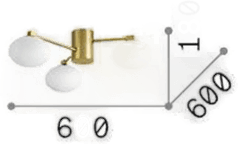 Ideallux Hermes taklampe 60 cm