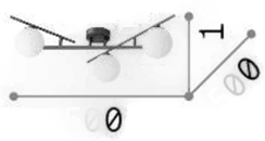 Ideallux Atlas taklampe, hvit, 3 lyskilder