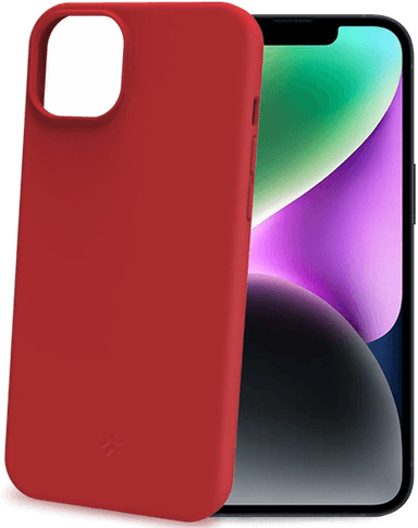 Celly Cromo gummideksel iPhone 15 Rød
