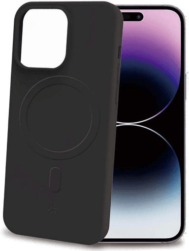 Celly Cromomag Silikondeksel iPhone 15 Pro Max - Svart