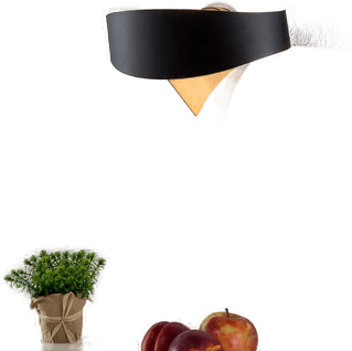 Selène Scudo LED vegglampe svart/gull