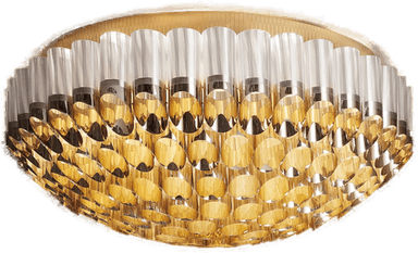 Slamp Odeon taklampe, gull, Ø 102 cm