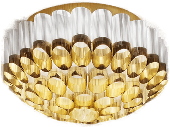 Slamp Odeon taklampe, gull, Ø 65 cm