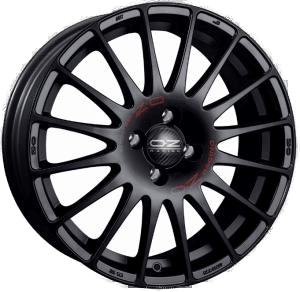 OZ Superturismo GT Matt Black Red Lettering 6x14 4/108 ET15 B65.1
