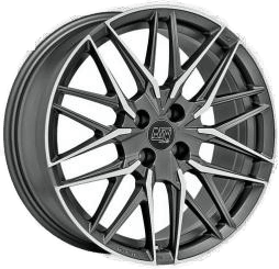 MSW 50 Matt Gunmetal Polished 8x18 5/112 ET28 B73.1