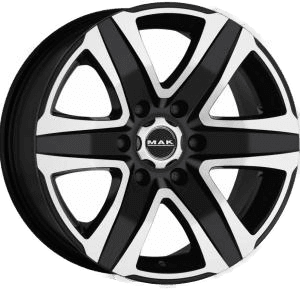 MAK Stone6 T Black Machined Face 7.5x17 6/130 ET60 B84.1