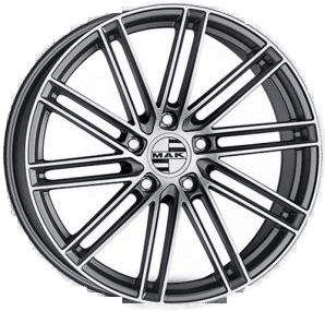 MAK Leipzigt Gunmetal Machined Face 9.5x21 5/130 ET46 B71.6
