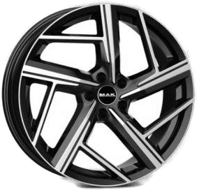 MAK Qvattro Black Polished 8.5x21 5/112 ET33 B66.5