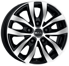 MAK Load5 Black Machined Face 6,5x16 5/160 ET60 B65