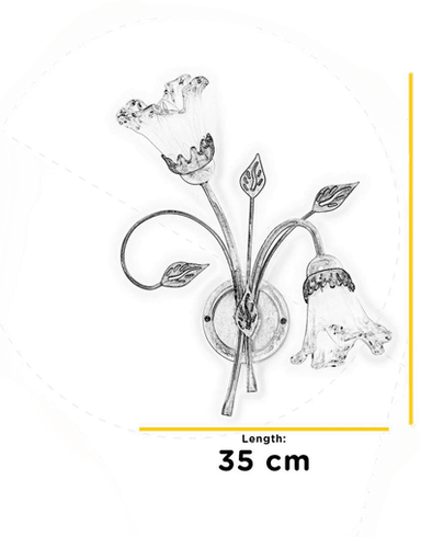 Onli Lancia vegglampe, elfenben, 2 lyskilder