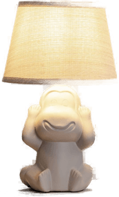 Onli Monkey bordlampe, grå, 28 cm