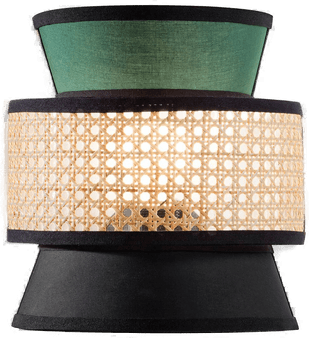 Luce Ambiente Design Vegglampe Gazebo, grønn/svart/natur