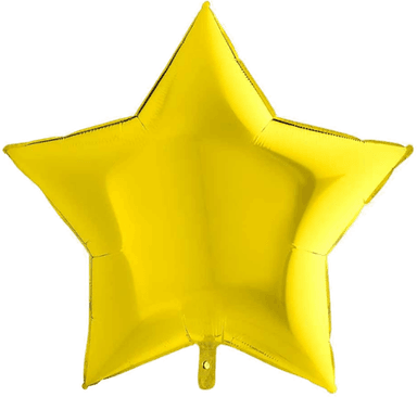 Ballongkungen Folieballong Stjerne Metallisk Gul