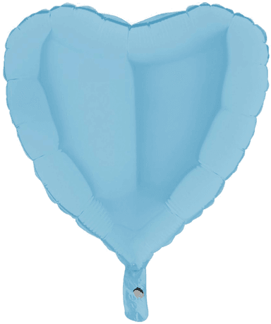 Ballongkungen Folieballong Hjerte Pastellblå 91 cm