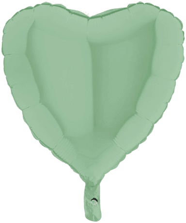 Ballongkungen Folieballong Hjerte Pastellgrønn 91 cm