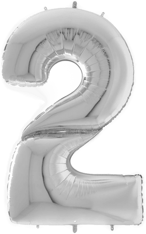 Tallballong Sølv Gigantisk 2 Ballongkungen