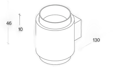 Tecnico By Sforzin Syme vegglampe, hvit/svart, Ø 11 cm