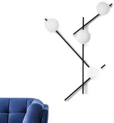 Sforzin Mikado vegglampe 4 lyskilder