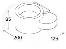 Chio vegglampe, 20 cm, Tecnico By Sforzin
