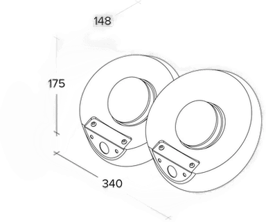 Patra vegglampe Tecnico By Sforzin