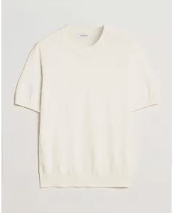 Gran Sasso Heavy Knitted T-Shirt Cream