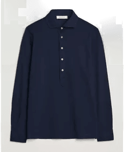 Gran Sasso Popover Shirt Navy