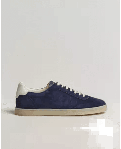 Brunello Cucinelli Low Top Sneakers Navy Suede