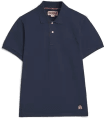 Baracuta Tartan Piquet Polo Navy