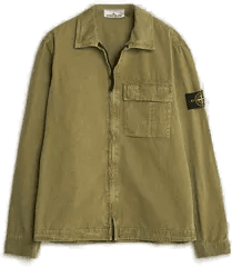 Stone Island Brushed Cotton Zip Overshirt