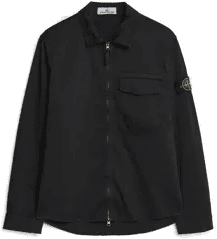 Stone Island Zip Overshirt Black