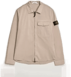 Stone Island Cotton Stretch Zip Overshirt