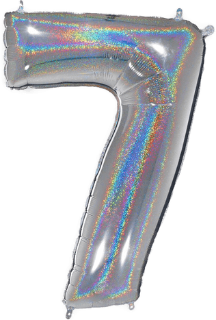 Tallballong Glitter Sølv 7 Ballongkungen