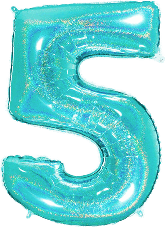 Ballongkungen Tallballong Glitter Turkis 5