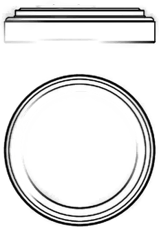 Linea Light LED-vegglampe Iside, svart, Ø 35 cm