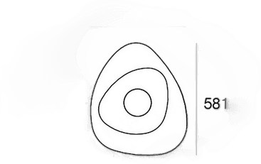 Linea Light LED-vegglampe Joint_W, oval, 58 cm, hvit