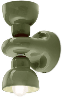 Ferroluce Berimbau vegglampe, salviegrønn