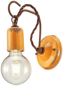 Ferroluce C665 vegglampe gul
